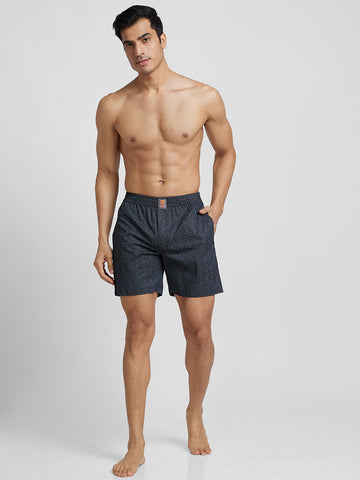 Men's Cotton Printed Regular Boxer Shorts - Dots Circle
