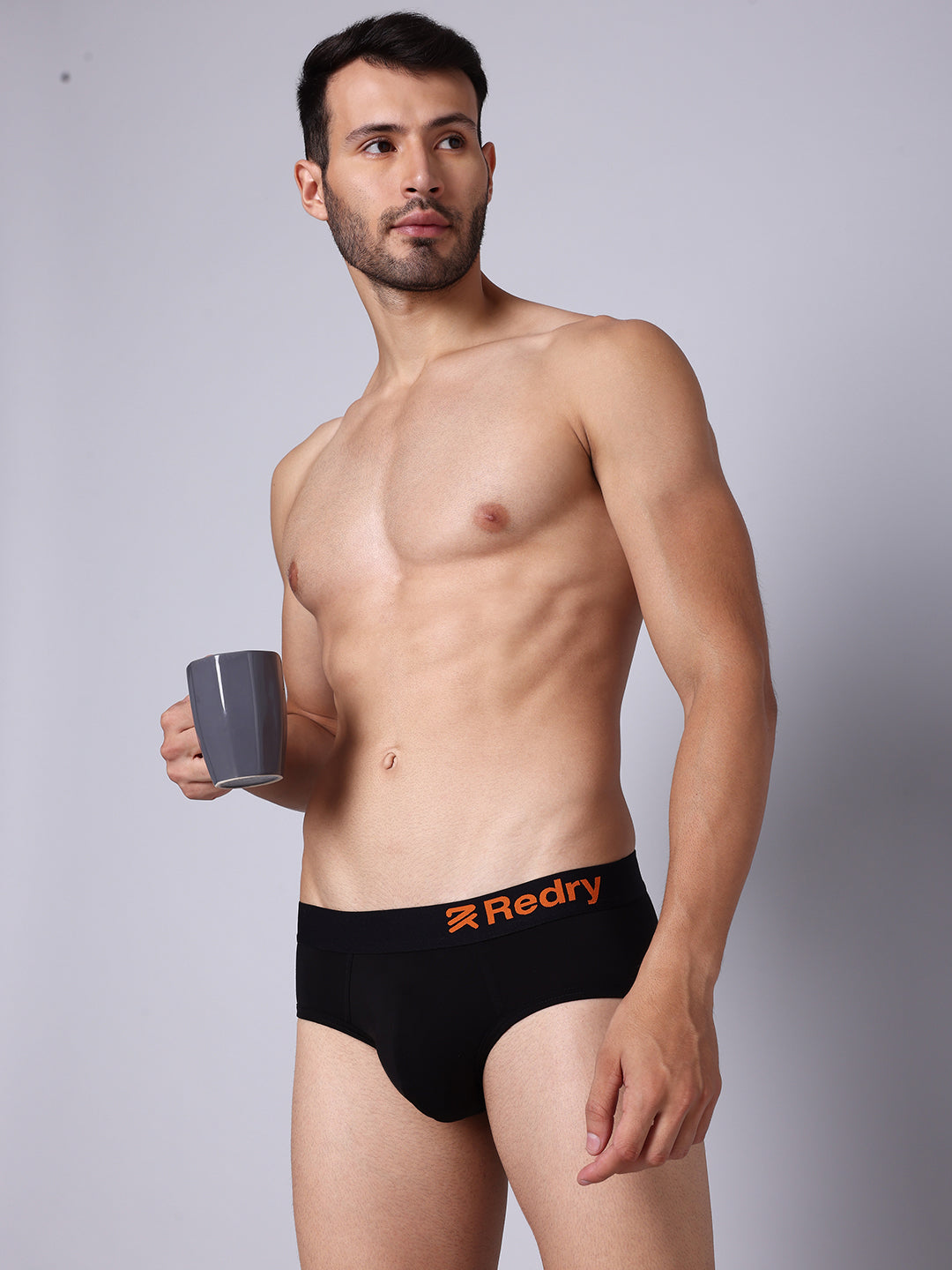 Premium Men's Micro Modal Elastane Brief- Jet Black
