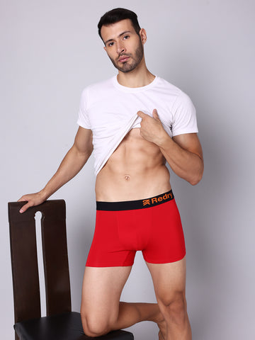 Premium Men’s Micro Modal Elastane Trunk-  Tango Red