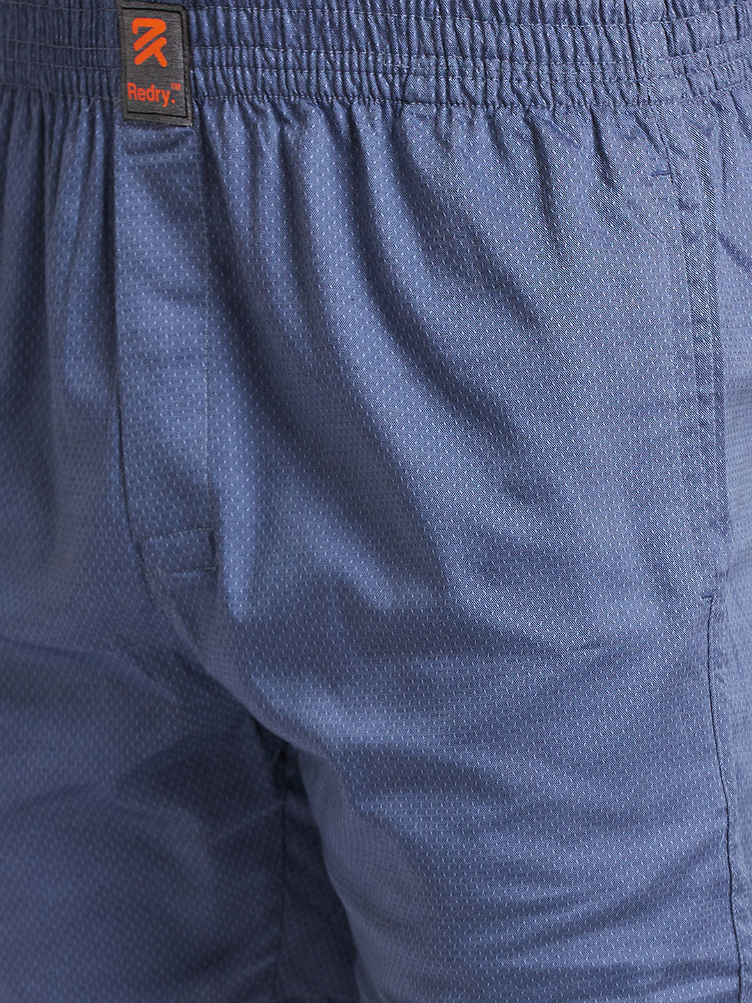 Men's Cotton Printed Regular Boxer Shorts - Navy Dots