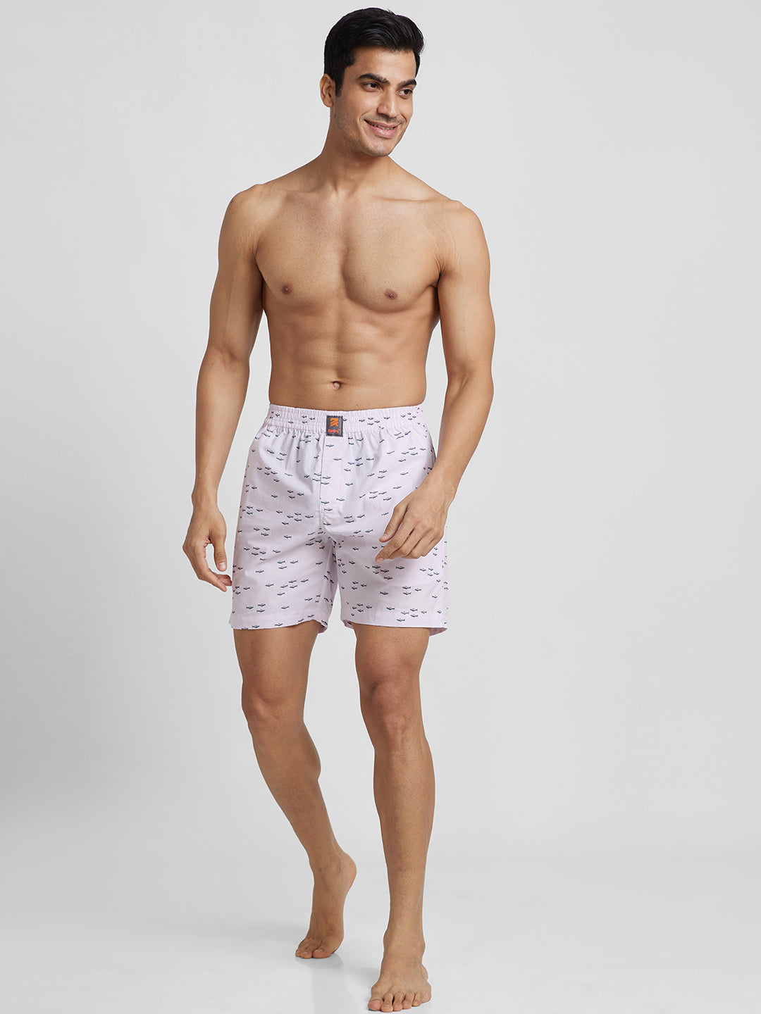 Men's Cotton Printed Regular Boxer Shorts - Magical Fish
