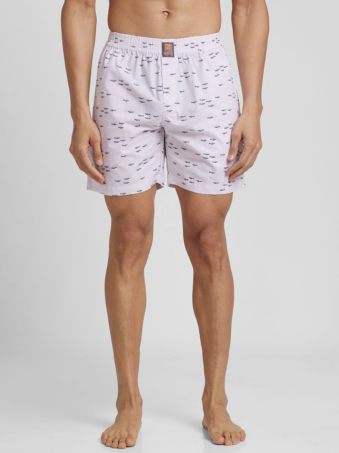 Men's Cotton Printed Regular Boxer Shorts - Magical Fish