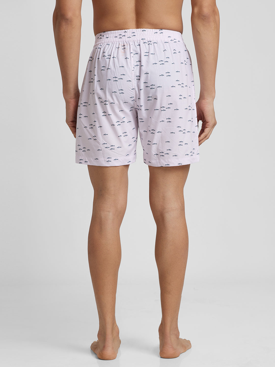 Men's Cotton Printed Regular Boxer Shorts - Magical Fish